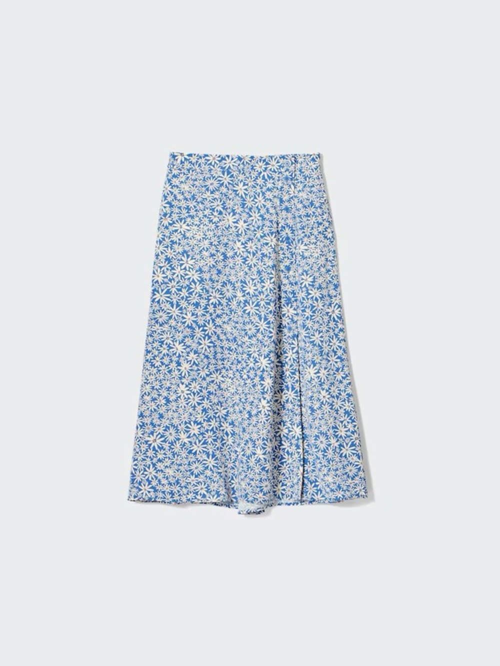 Uniqlo Blue and White Floral Midi Skirt